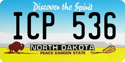 ND license plate ICP536