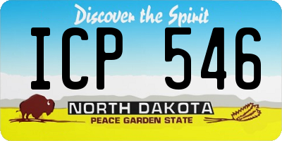 ND license plate ICP546