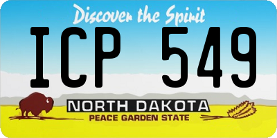 ND license plate ICP549