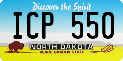 ND license plate ICP550