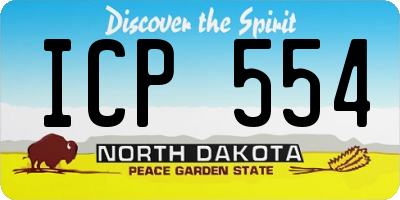 ND license plate ICP554