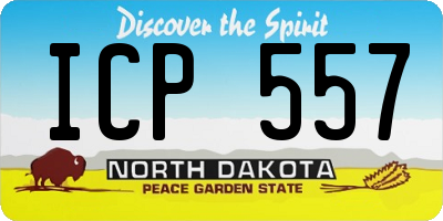 ND license plate ICP557