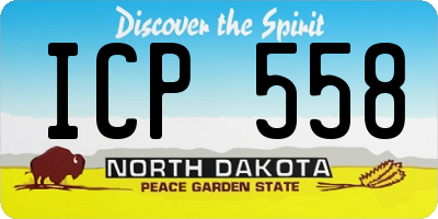 ND license plate ICP558