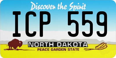 ND license plate ICP559