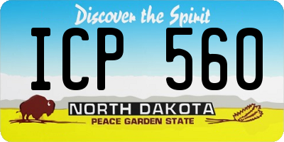 ND license plate ICP560