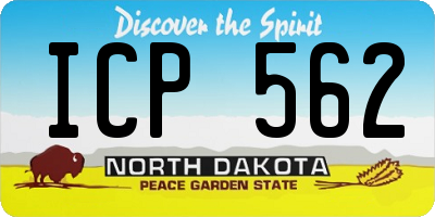 ND license plate ICP562