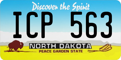 ND license plate ICP563