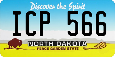ND license plate ICP566