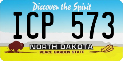 ND license plate ICP573