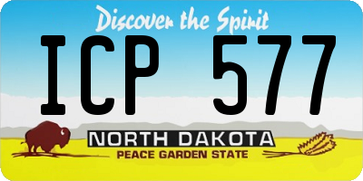 ND license plate ICP577