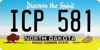 ND license plate ICP581