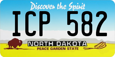 ND license plate ICP582