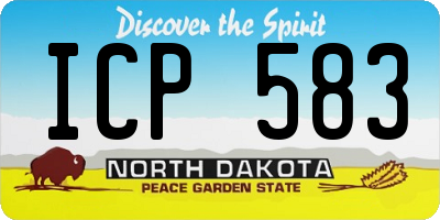 ND license plate ICP583
