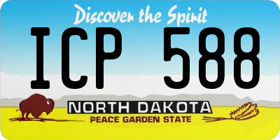 ND license plate ICP588