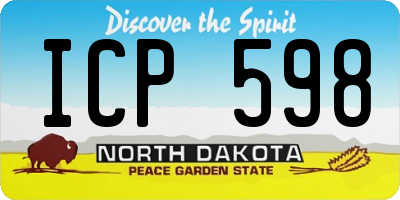 ND license plate ICP598