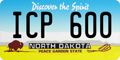 ND license plate ICP600