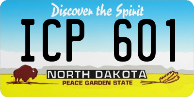 ND license plate ICP601