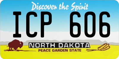 ND license plate ICP606