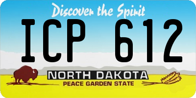 ND license plate ICP612