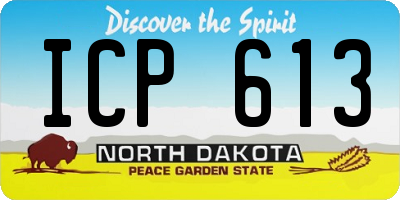 ND license plate ICP613