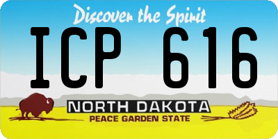 ND license plate ICP616