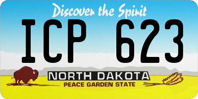 ND license plate ICP623