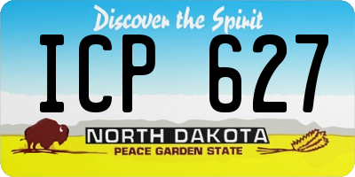 ND license plate ICP627