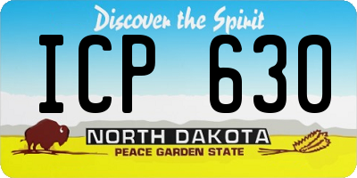 ND license plate ICP630