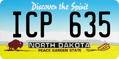 ND license plate ICP635