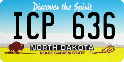 ND license plate ICP636