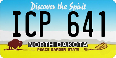 ND license plate ICP641