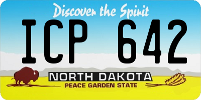 ND license plate ICP642