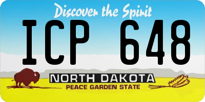 ND license plate ICP648