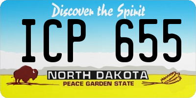 ND license plate ICP655