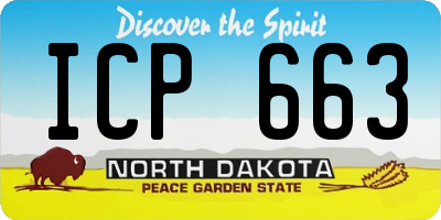 ND license plate ICP663