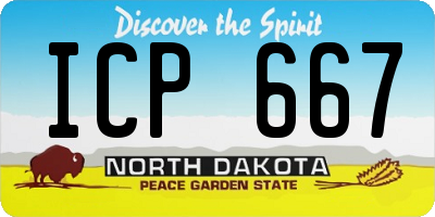 ND license plate ICP667