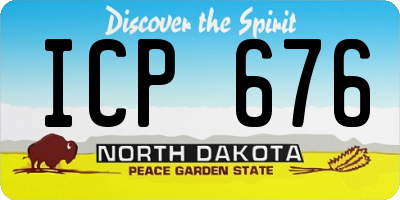 ND license plate ICP676