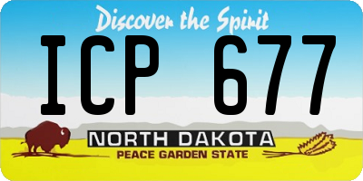 ND license plate ICP677