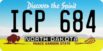 ND license plate ICP684