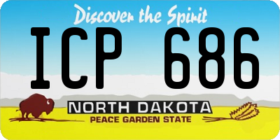 ND license plate ICP686