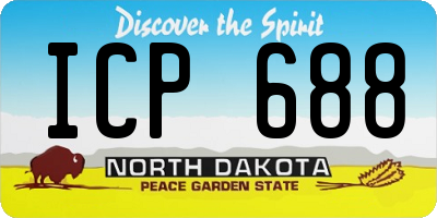 ND license plate ICP688