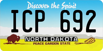 ND license plate ICP692