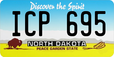 ND license plate ICP695