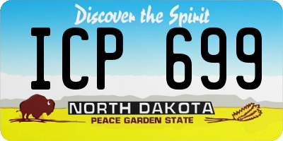 ND license plate ICP699