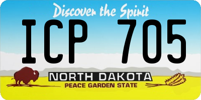 ND license plate ICP705