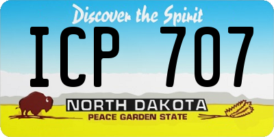ND license plate ICP707