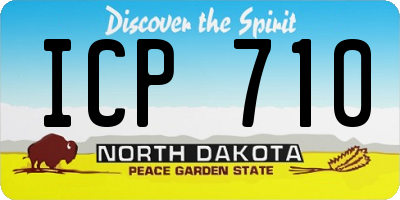 ND license plate ICP710