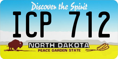 ND license plate ICP712
