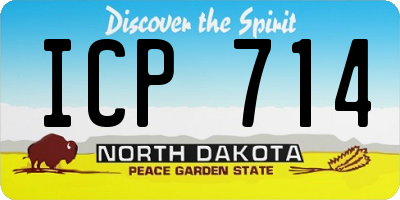 ND license plate ICP714