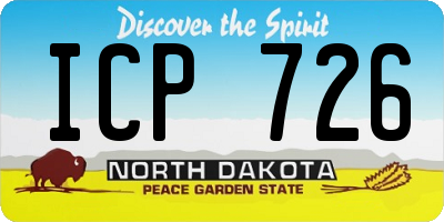 ND license plate ICP726